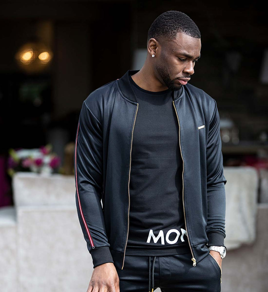 Bogota Black Zipped tracksuit Jacket