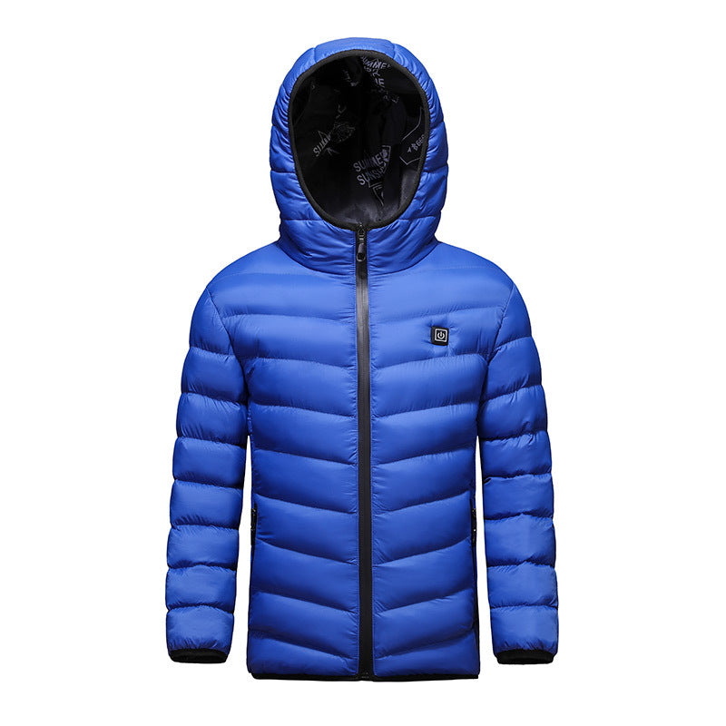 childrens blue hooded heated jacket