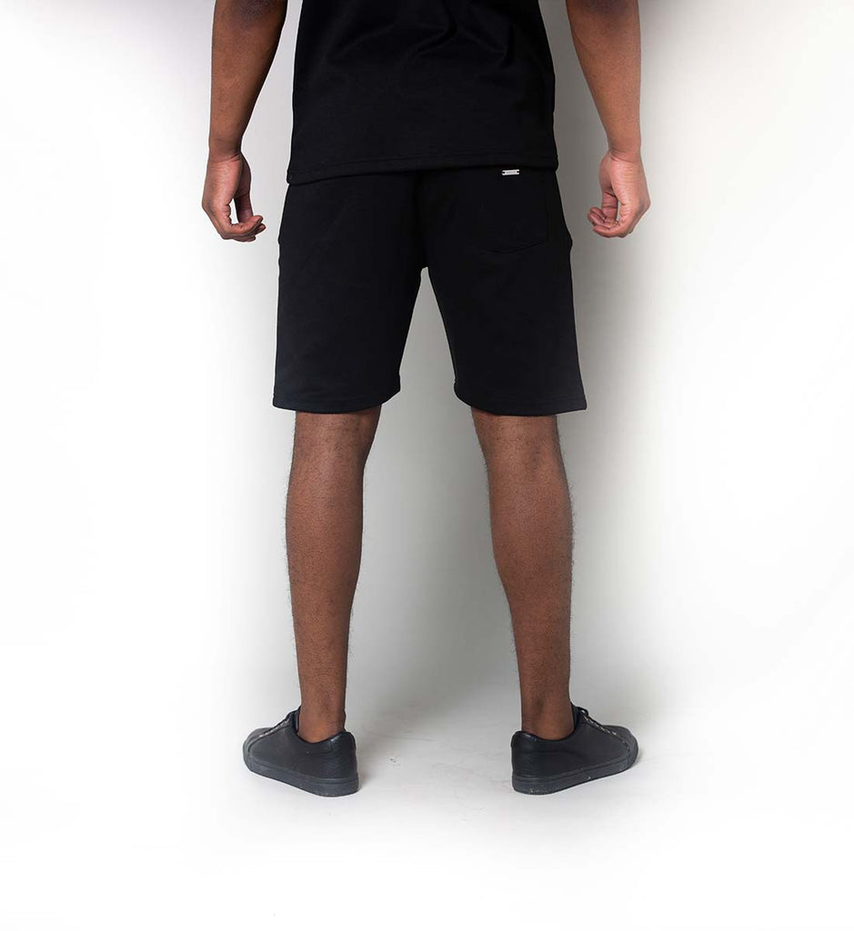 mens black and silver shorts