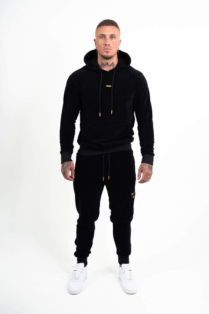 black velour tracksuit