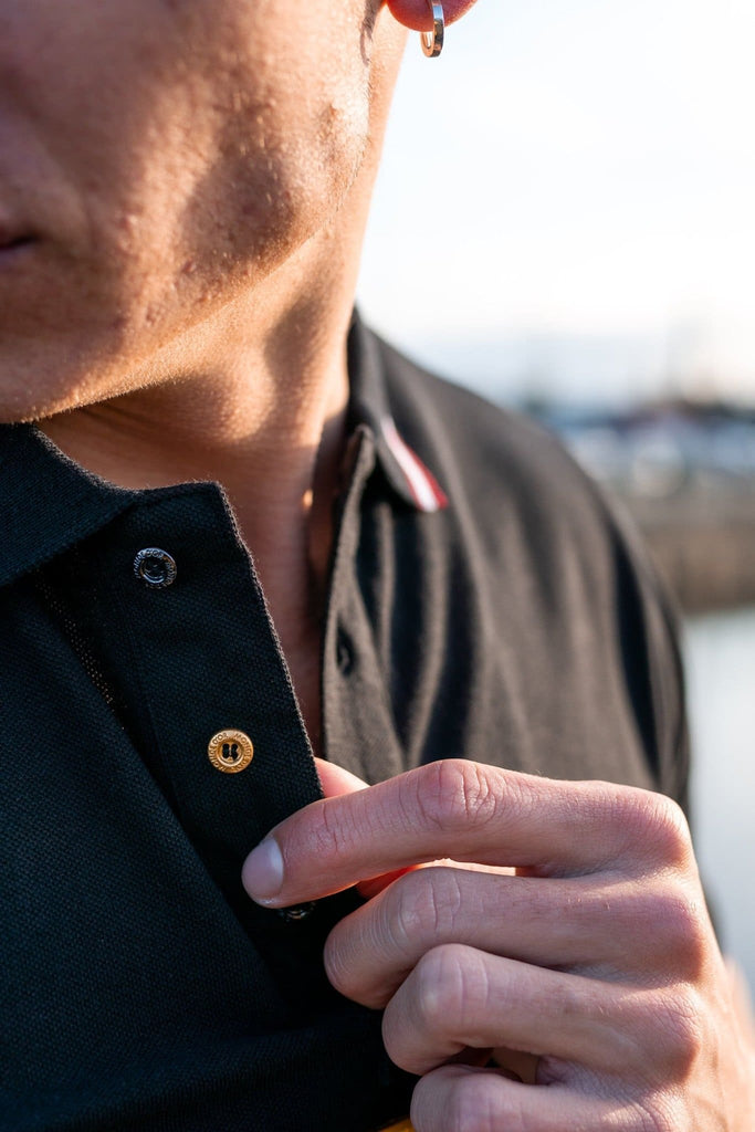 mens black polo