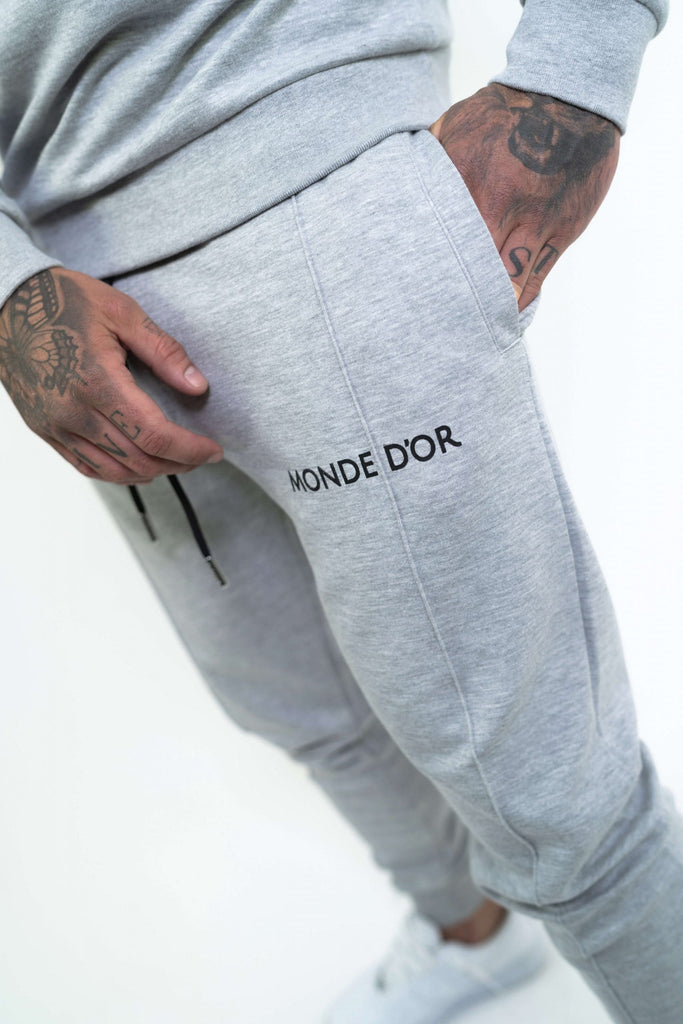 mens grey cotton joggers