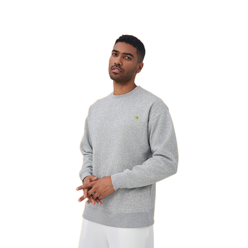 Anniou grey Mens Crew Neck Pullover Sweatshirts