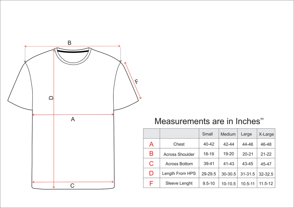 t-shirt size guide