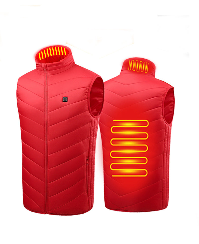 red heated vest