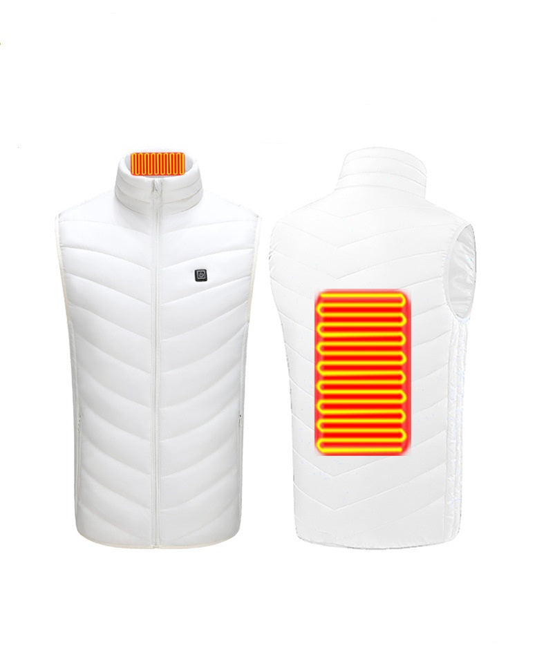 white heated vest