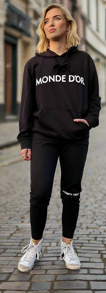 women's Black urban pullover hoodie