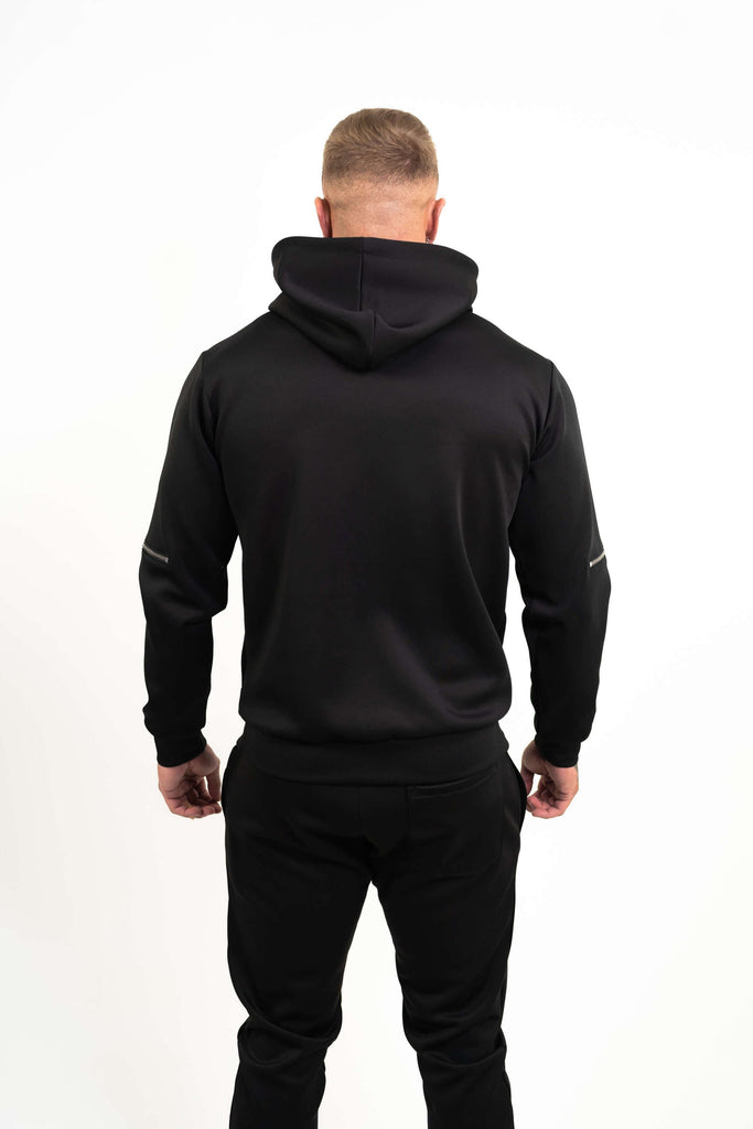 zip pullover hoodie back